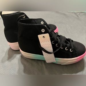 Superga Rainbow Platform High Top Sneakers